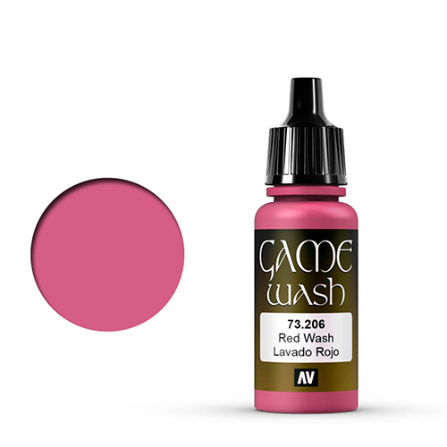 Vallejo Game Color Red Wash Acrylic Non Toxic Paints 17ml VAL-73206