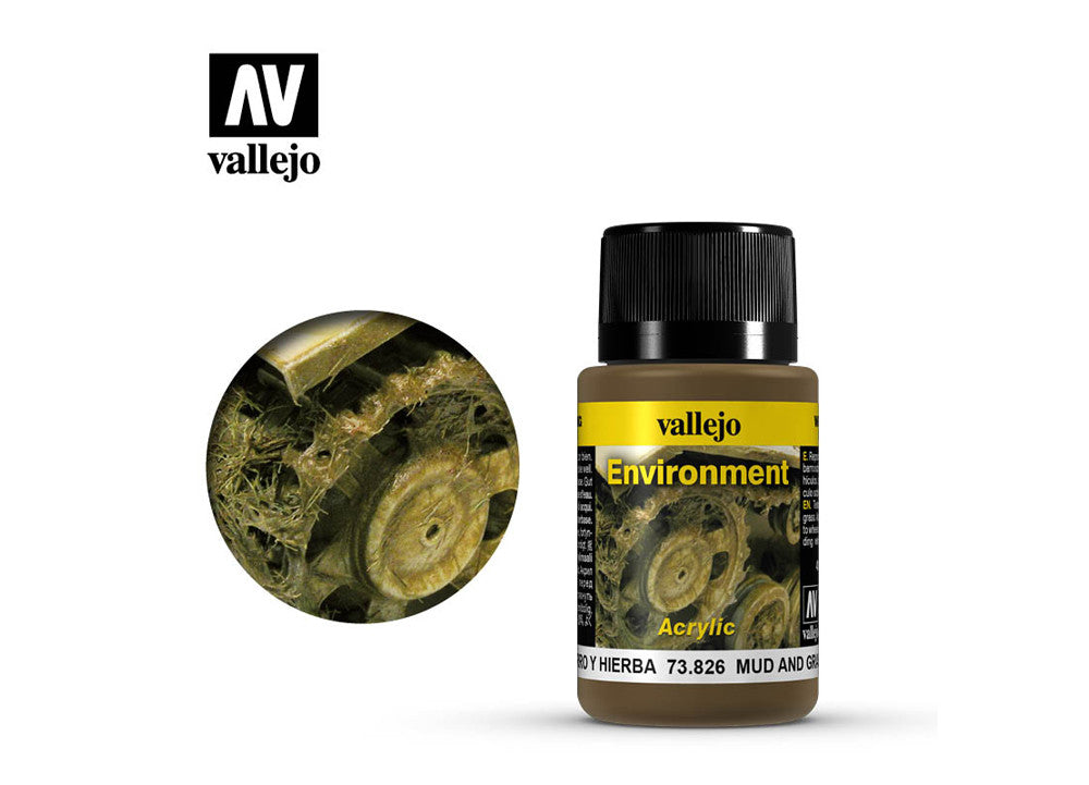 Vallejo Environment Mud & Grass Effect Model Non Toxic Paints 40ml VAL-73826