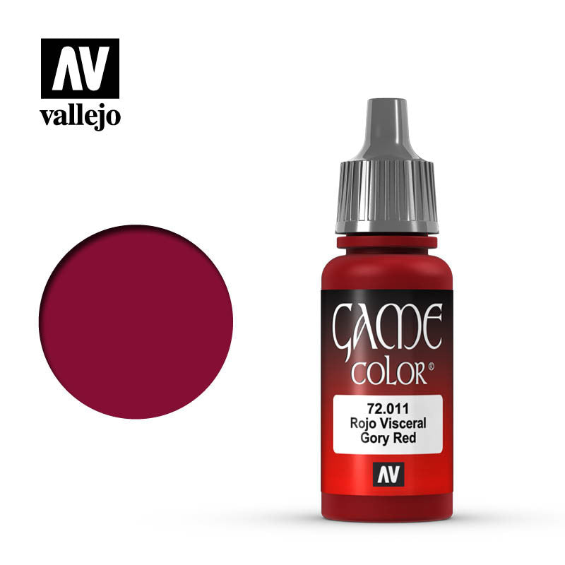 Vallejo Game Color Gory Red Acrylic Non Toxic Paint 17ml VLJ-72011