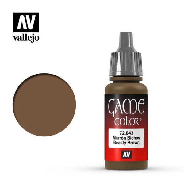 Vallejo Game Color Beastly Brown Paint Acrylic Non Toxic Paint 17ml VLJ-72040