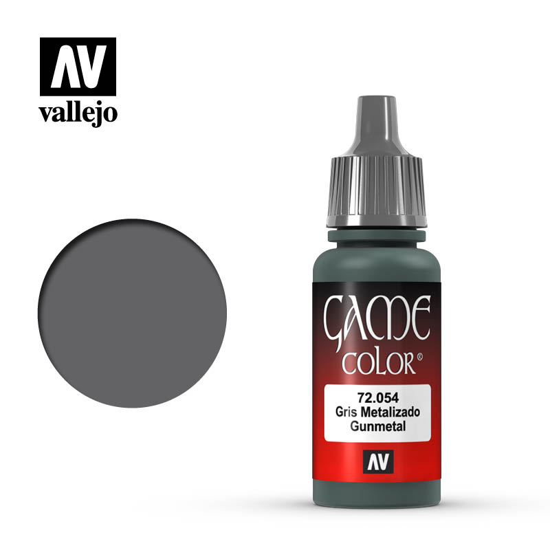 Vallejo Game Color Gunmetal Metal Acrylic Non Toxic Paint 17ml VLJ-72054