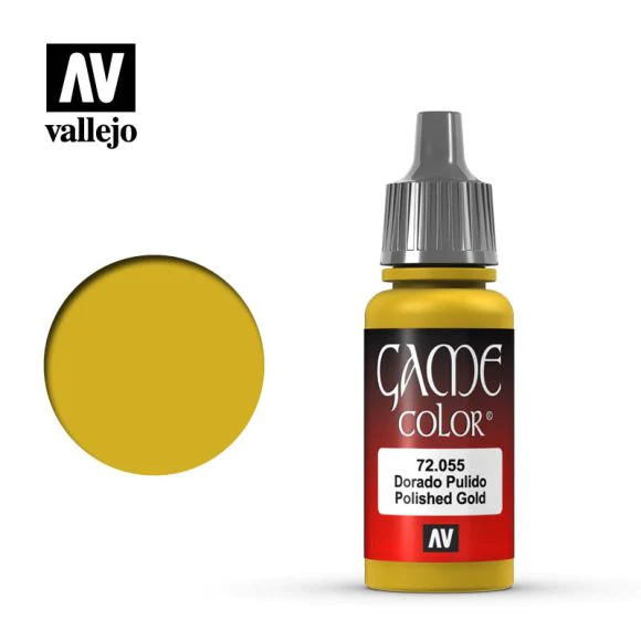 Vallejo Game Color Polished Gold Acrylic Non Toxic Paint 17ml VLJ-72055