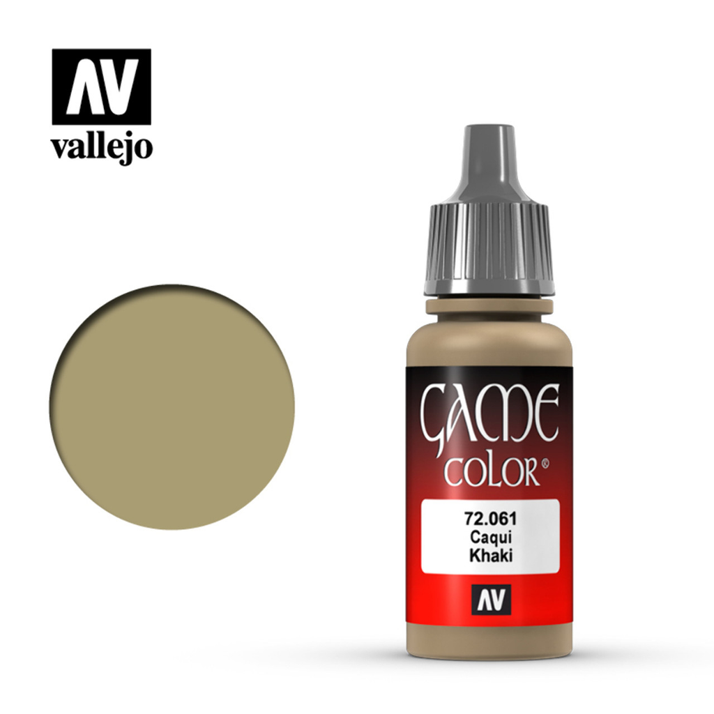 Vallejo Game Color Khaki Acrylic Non Toxic Paint 17ml VLJ-72061