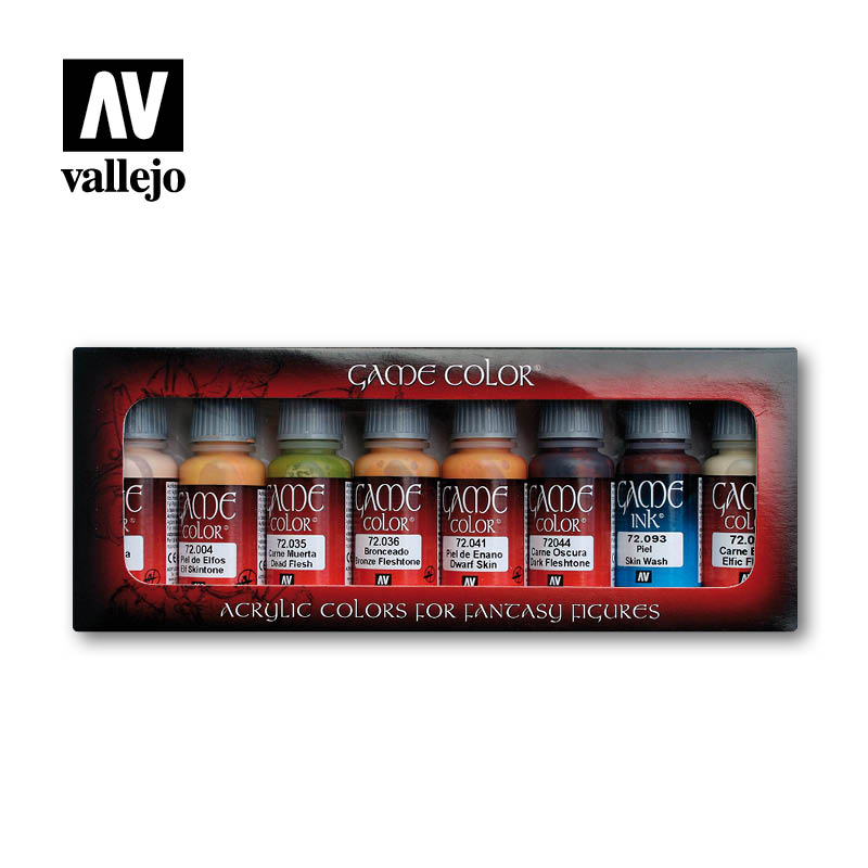 Vallejo Skin Tones Paint Set 8 Acrylic Non Toxic Paint 17ml VLJ-72295