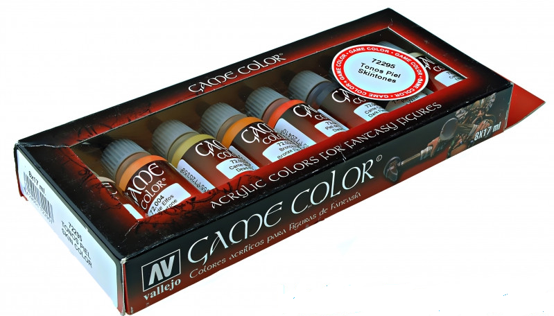Vallejo Skin Tones Paint Set 8 Acrylic Non Toxic Paint 17ml VLJ-72295