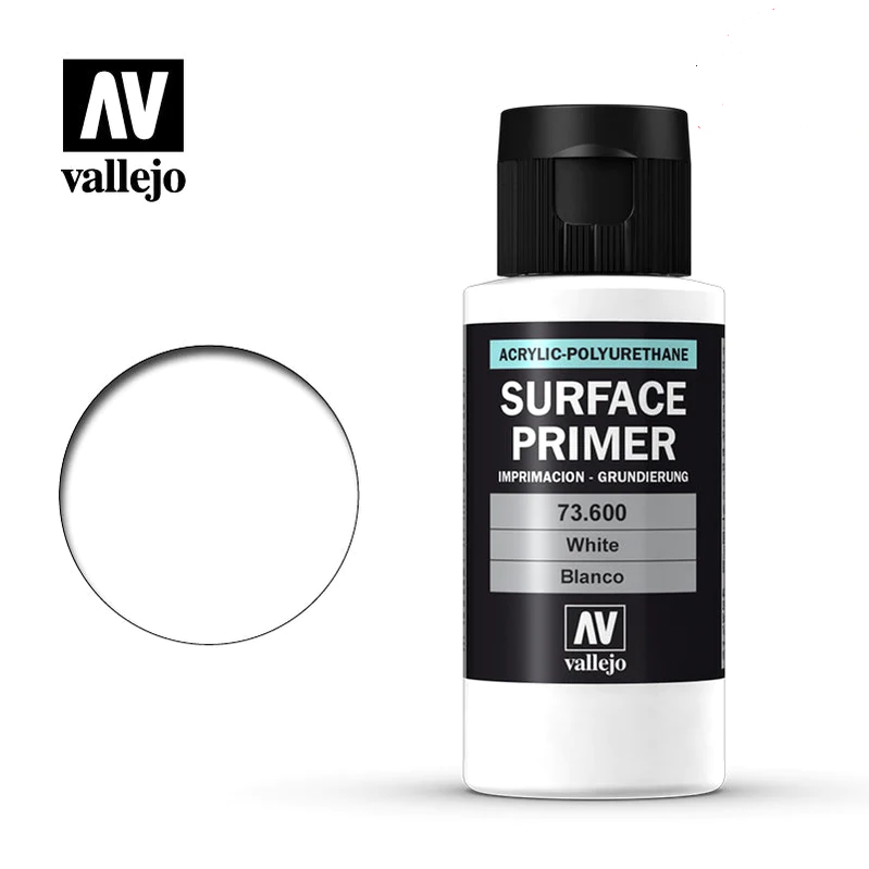 Vallejo White Primer Acrylic Polyurethane Paints Primer 60ml VLJ-73600