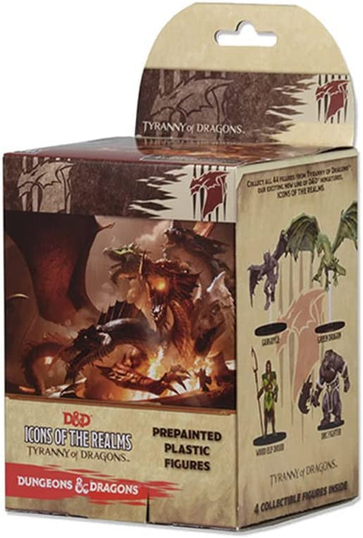 Dungeons & Dragons Wizkids Dragon Icons of the Realms Tyranny of Dragons Booster Pack Brick - 8 Packs s Figures Miniature WZK71585