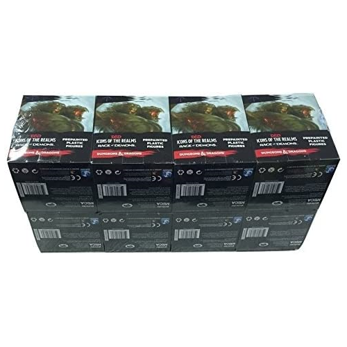 Dungeons & Dragons Wizkids Icons of the Realms Rage of Demons Sealed Booster Brick 8 Booster Packs Miniatures Figures WZK72066