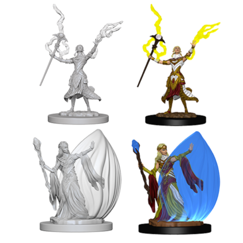 Wizkids Dungeons & Dragons Wizkids Elf WizardWizKids Elf Female Wizard Nozurs Marvelous Unpainted s Include deep cuts for easier hand painting Miniature WZK72623