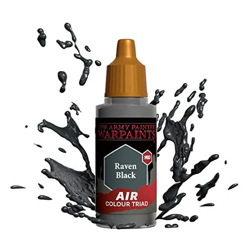 The Army Painter Warpaints Air Color Triad Raven Black Non Toxic Air Brush Paint 18ml AW3101