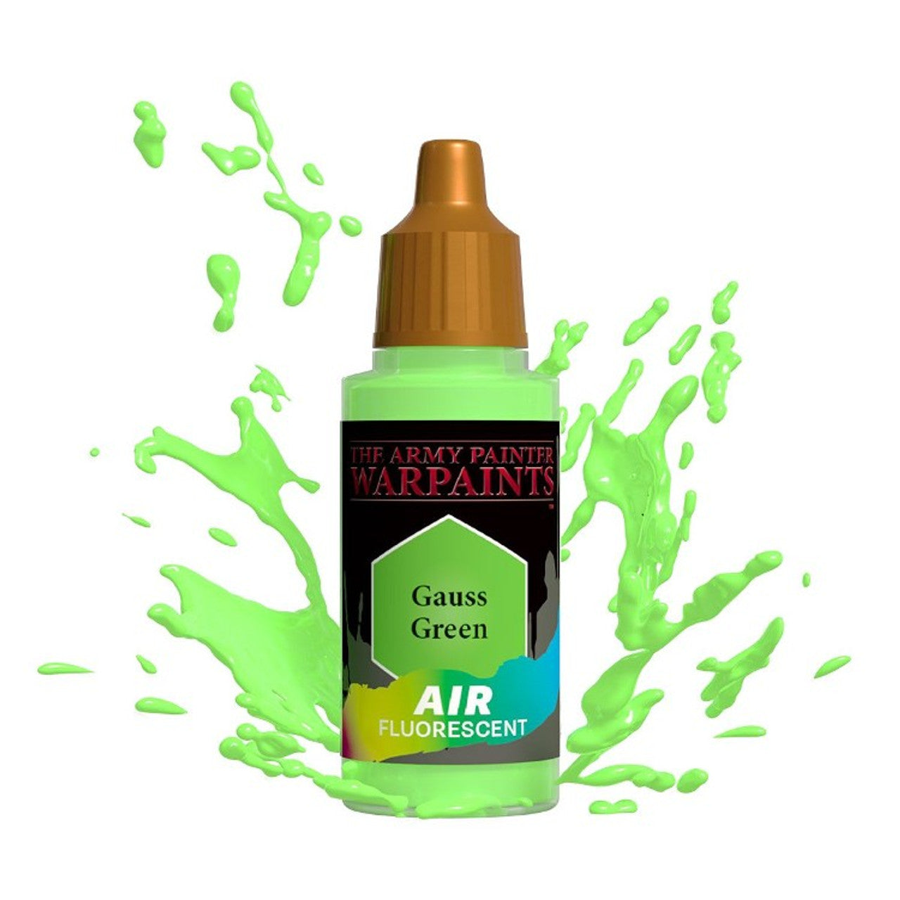 The Army Painter Warpaints Air Fluorescent Gauss Green Non Toxic Acrylic Paints 18ml AW1503