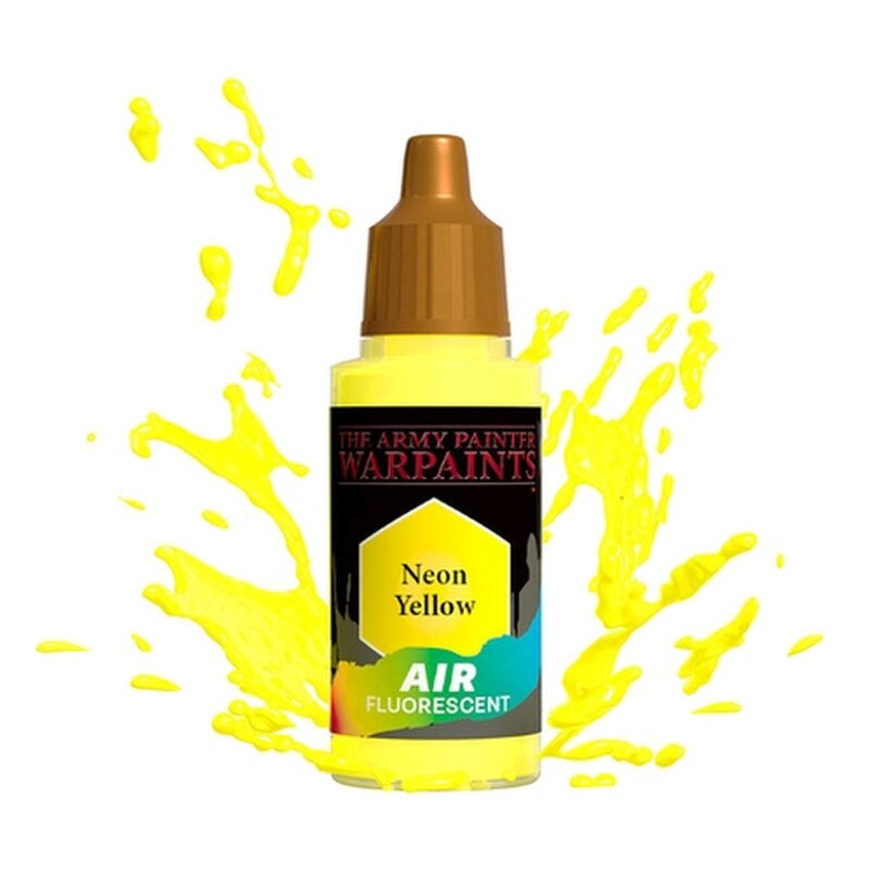 The Army Painter Warpaints Air Fluorescent Neon Yellow Non Toxic Acrylic Paints 18ml AW1504