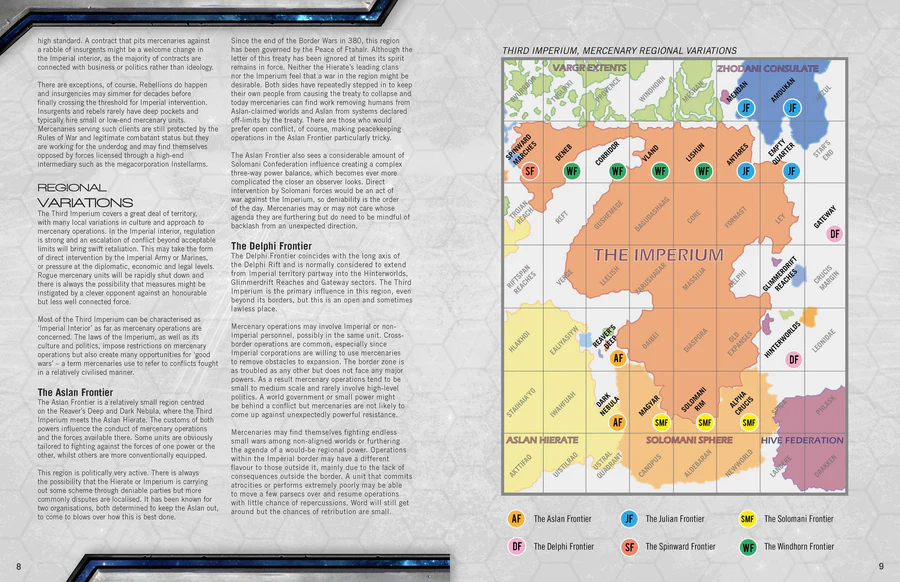 Mongoose Publishing Traveller Mercenaries of Charted Space RPG Sourcebook for Adults and Family for Solo or Group Play MGP40066
