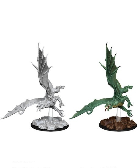 Dungeons & Dragons Wizkids Dragon Nolzur's s - Young Green Unpainted Miniature WZK-73684