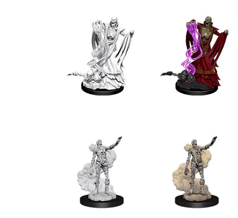 Dungeons and Dragons Wizkids Monster WizKids Nolzurs Marvelous Upainted s Wave 11 Lich & Mummy Lord Miniature D&D WZK90020