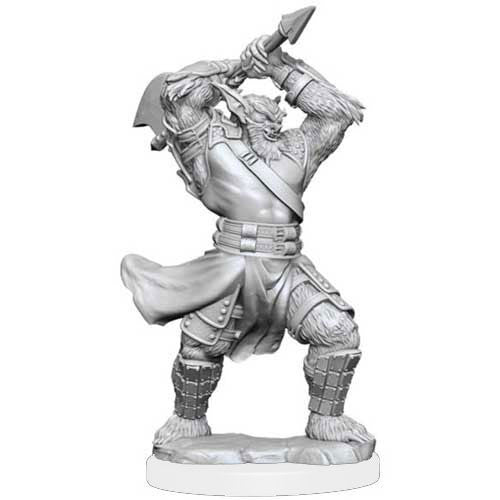 Dungeons & Dragons: Wizkids Bugbear Fighter:Critical Role Unpainted s: W1 Bugbear Fighter: Miniature