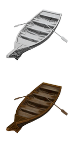 Wizkids Dungeons And Dragons Deep Cuts Unpainted Miniatures W18 Rowboat & Oars WZK90503