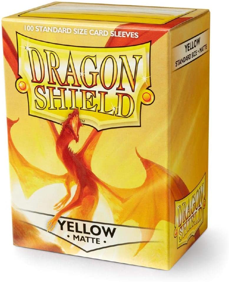 Dragon Shield Sleeves Standard Size Matte Yellow 100 Ct ATM11014