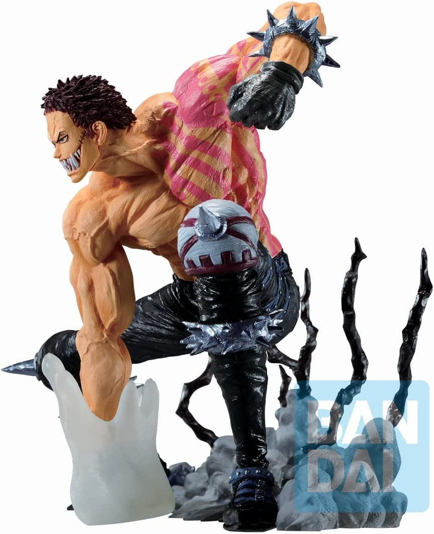 One Piece Charlotte Katakuri Duel Memories Anime Static Figure Uses his Mochi Fruit Powers to Transform His Hand Into Mochi Figure Bandai Spirits 63608