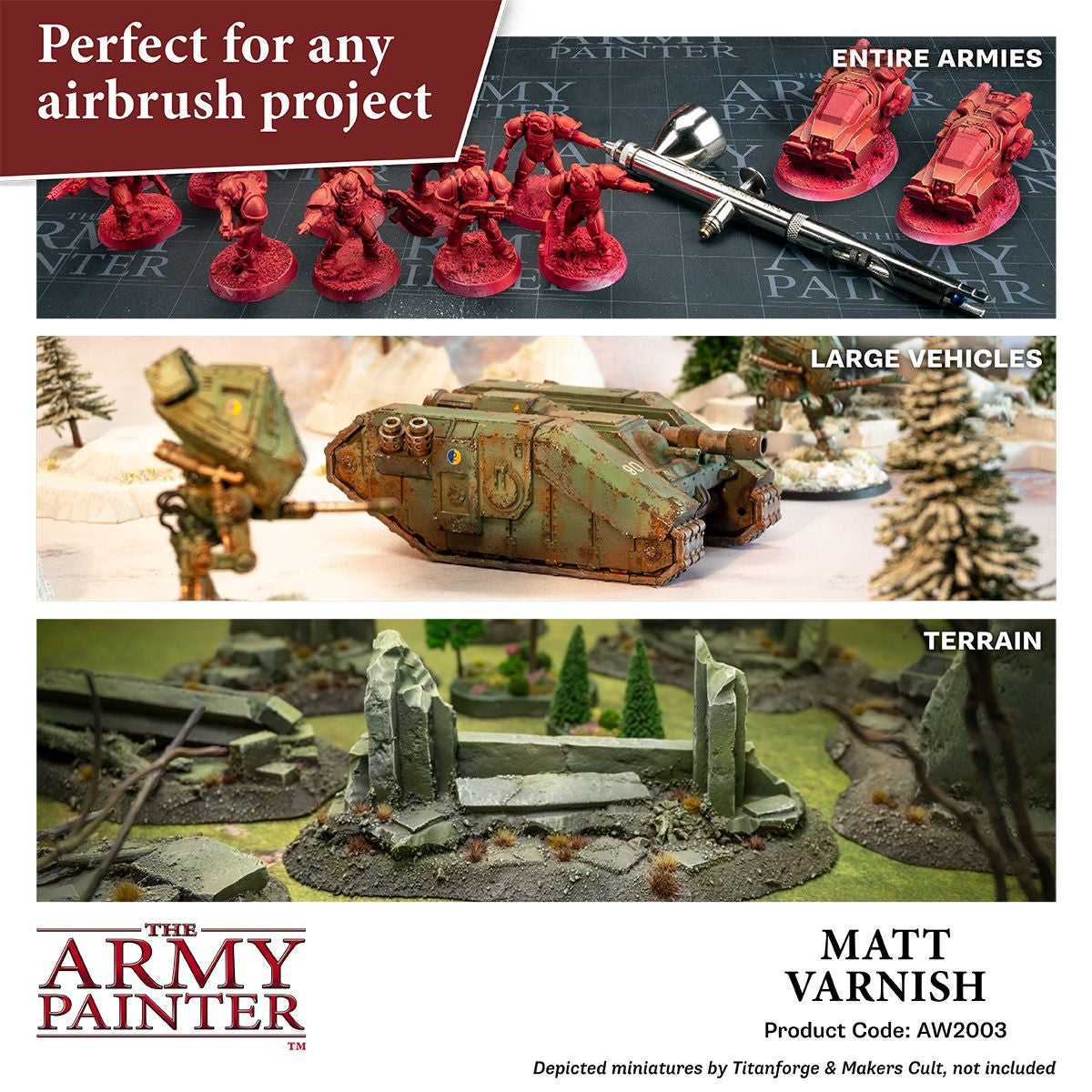 The Army Painter Warpaints Air Matt Varnish Protective Non Toxic Acrylic Paint 18ml AW2003