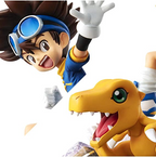 MEGAHOUSE CORPORATION GEM SER Digimon ADV TAI & AUGUMON 20TH ANN PVC Statue UTCMH82805R