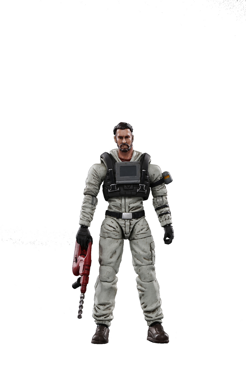 JOYTOY Action Figures 4-Inch Mech Maintenance Team Soldier Figure PVC Military Model Collection Toys (Team A)