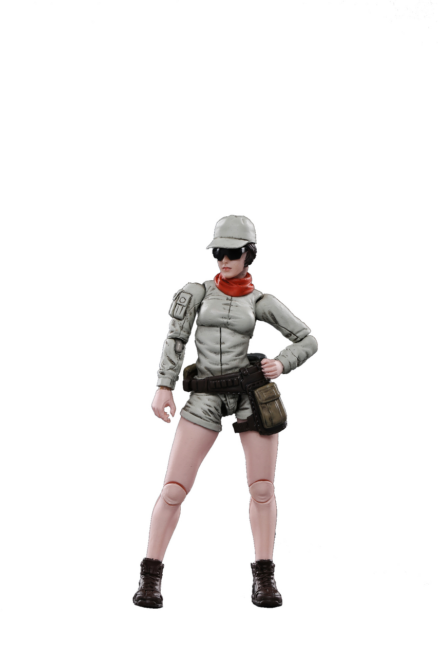 JOYTOY Action Figures 4-Inch Mech Maintenance Team Soldier Figure PVC Military Model Collection Toys (Team A)