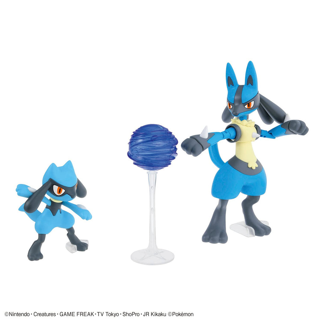 Pokemon Bandai Hobby Riolu & Lucario Pokemon Model Kit, Mulitcolor