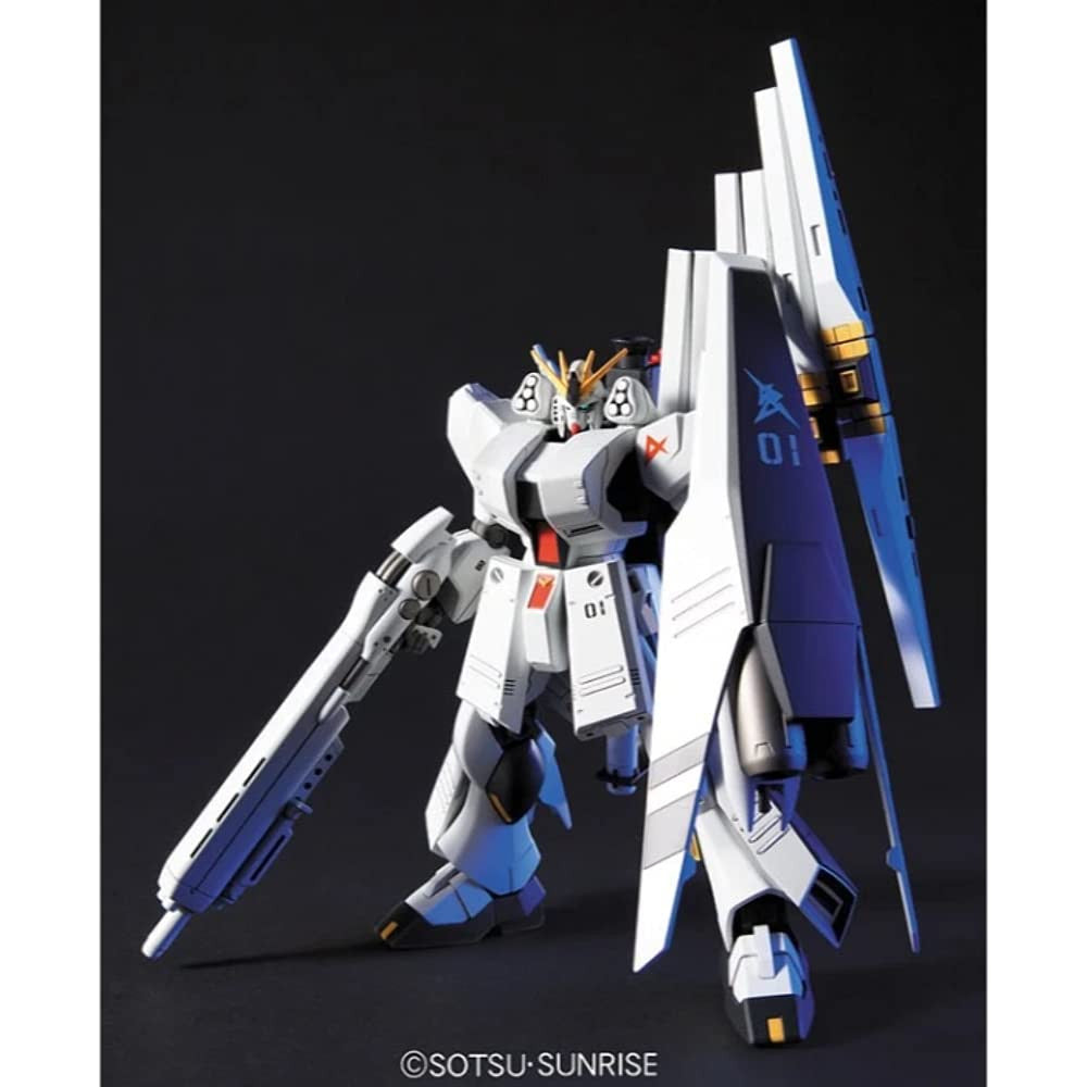 BANDAI SPIRITS HGUC Mobile Suit Gundam Char's Counter Attack Å’O Gundam (Heavy Weapon System-Equipped) 1/144 Scale Color-Coded pre-Plastic Model