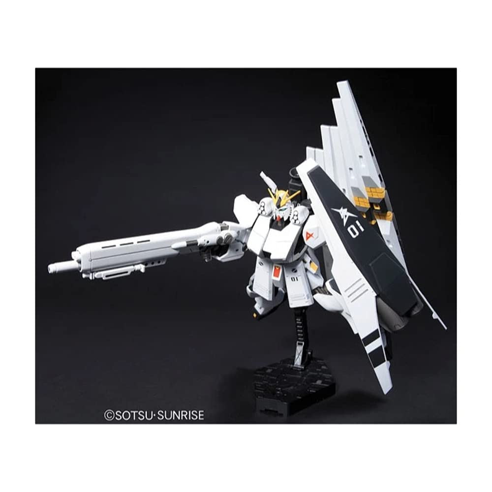 BANDAI SPIRITS HGUC Mobile Suit Gundam Char's Counter Attack Å’O Gundam (Heavy Weapon System-Equipped) 1/144 Scale Color-Coded pre-Plastic Model