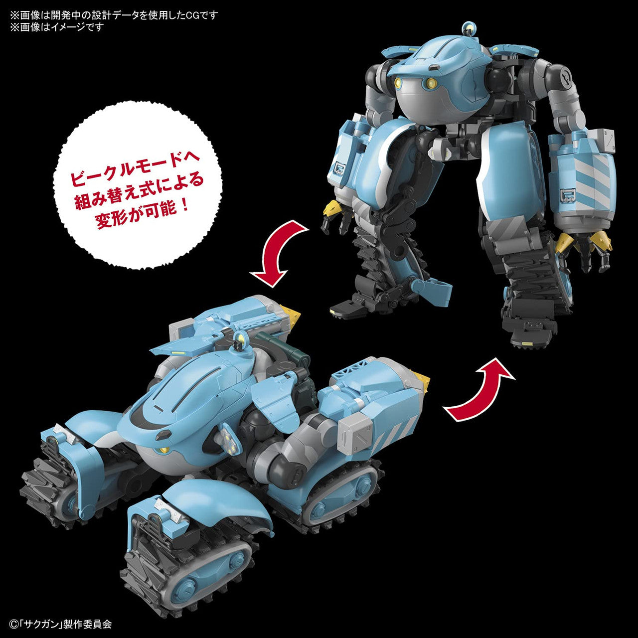 HG Sacugan Big Tony (Gagamber, Memenpu Machine) 1/72 Scale Color Coded Plastic Model