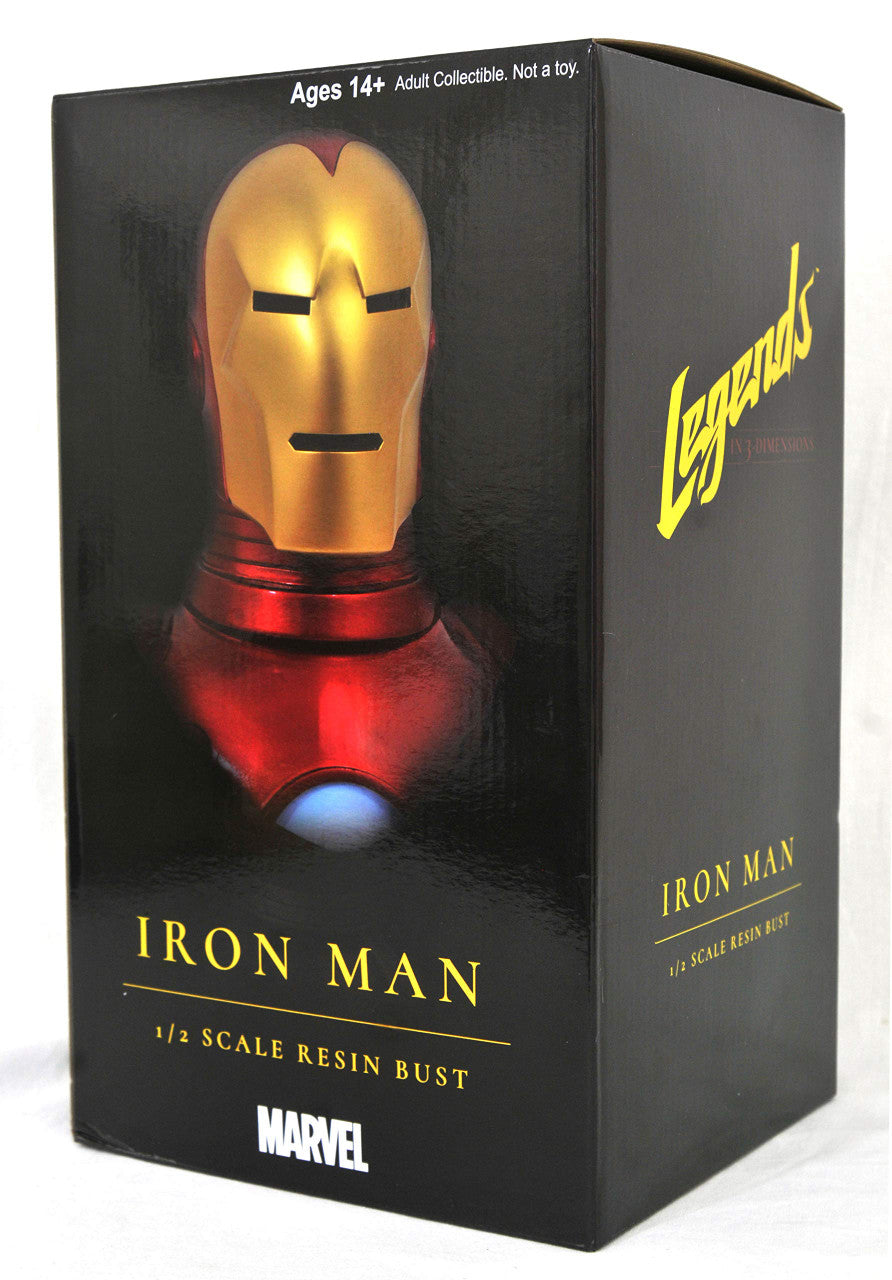 DIAMOND SELECT TOYS Legends in 3-Dimensions: Marvel Iron Man Half-Scale Resin Bust