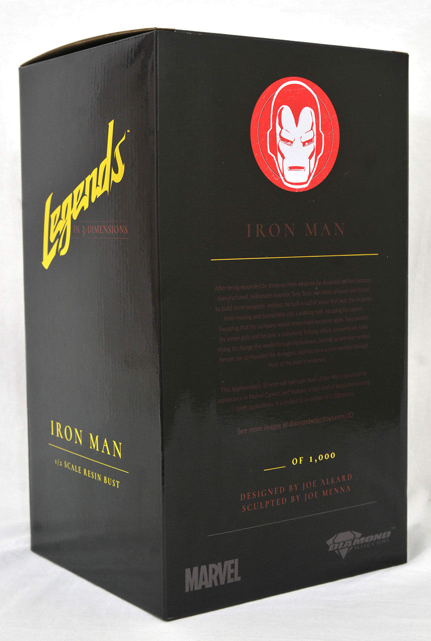 DIAMOND SELECT TOYS Legends in 3-Dimensions: Marvel Iron Man Half-Scale Resin Bust