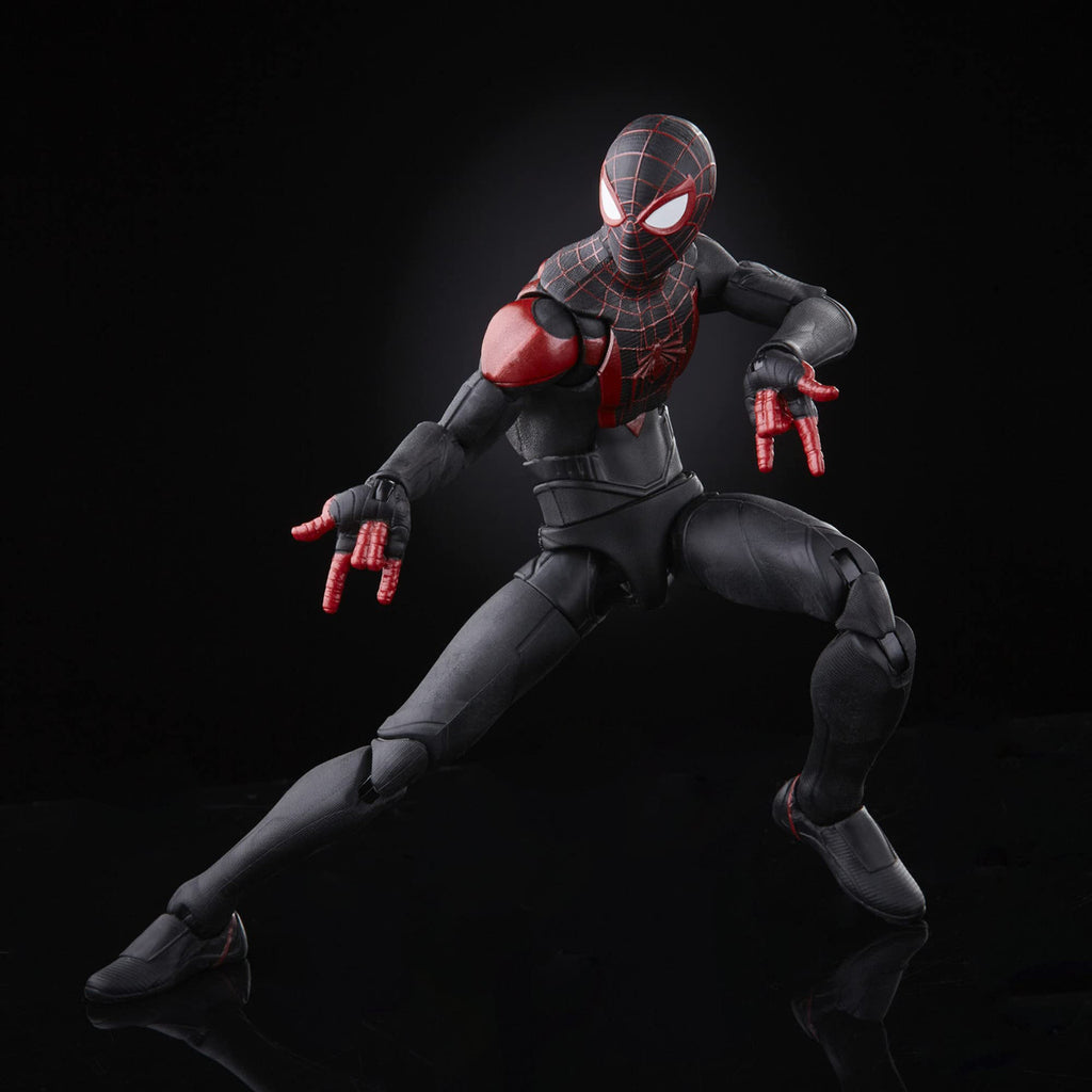 Spider-Man Marvel Legends Series Gamerverse Miles Morales 6-inch Collectible Action Figure Toy and 7 Accessories and 1 Build-A-Figure Part(s)