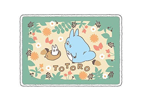 Marushin My Neighbor Totoro [Totoro in The Bushes] Medium Size Sherpa Blanket - Official Studio Ghibli Merchandise