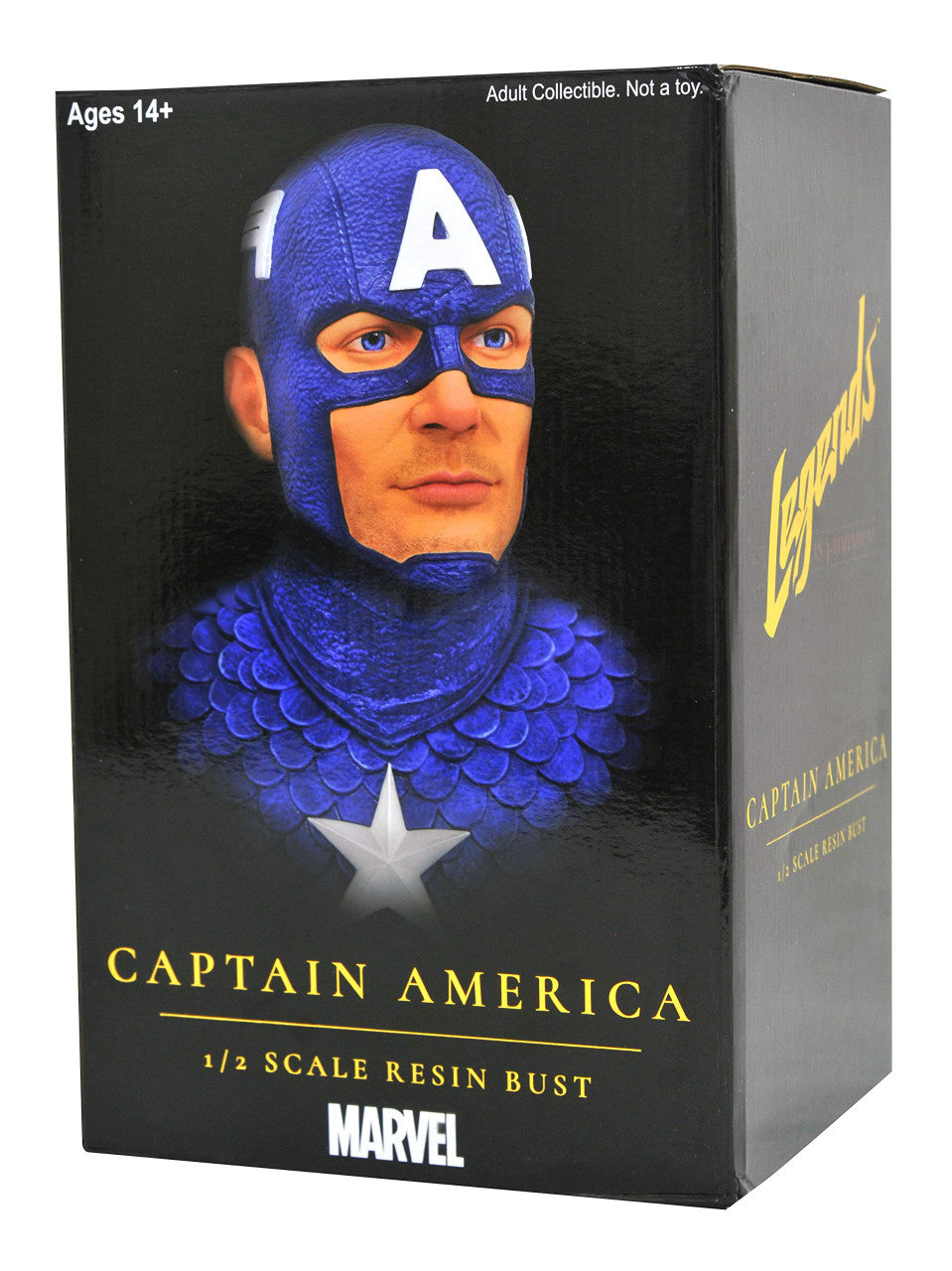 DIAMOND SELECT TOYS Legends in 3-Dimensions: Marvel Comics Captain America 1: 2 Scale Bust, Multicolor