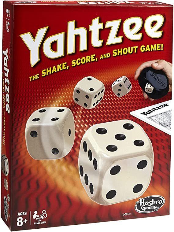 Hasbro Yahtzee Dice-Rollin Battle GameClassic Family Dice Game for All Ages 9504820