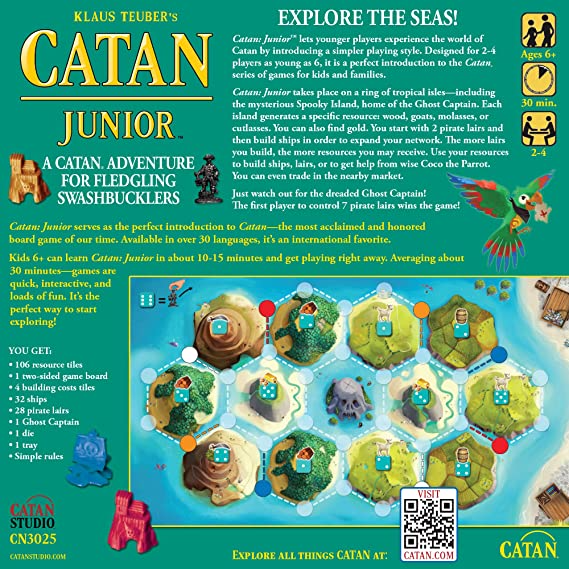 Catan Junior Board Game Base Game for Kids and Family for Ages 6+ for 2 to 4 Players Average Playtime 30 Minutes CSI-CN3025