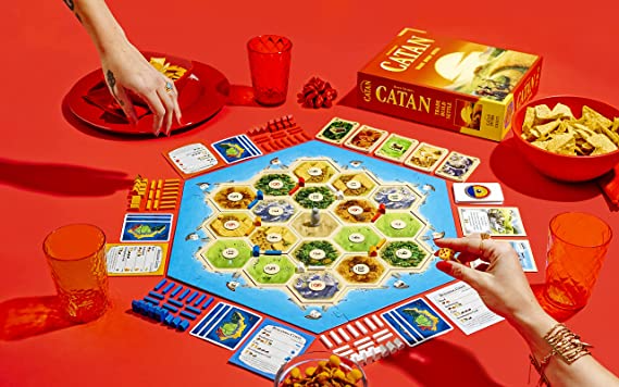 Catan Trade Build Settle Board Game Base Game for Adults and Family for Ages 10+ for 3 to 4 Players Average Playtime 60 Minutes CSI-CN3071