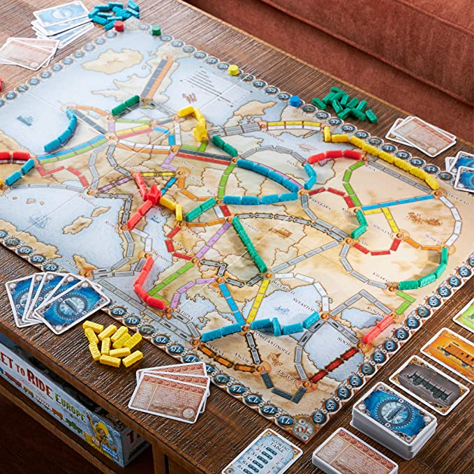 Asmodee Ticket to Ride Europe Board Game Strategy Family Game for Ages 8 and up for 2 to 5 Players Average Playtime 45 Minutes DO7202