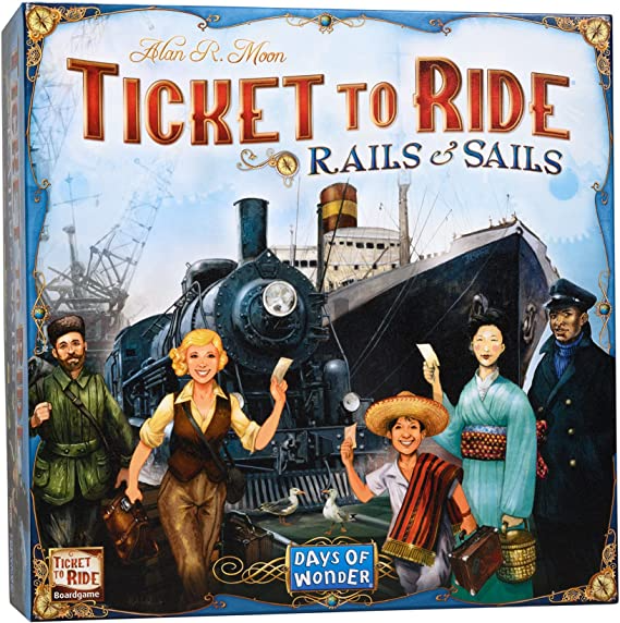 Ticket to Ride Rails & Sails Board Game for Adults and Family Ages 10+ For 2 to 5 players Average Playtime 60-120 minutes