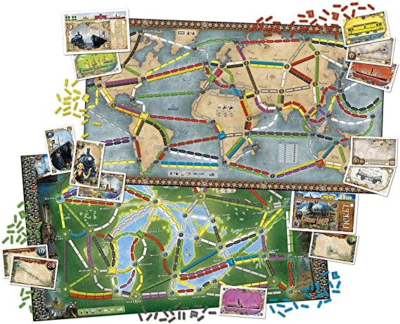 Ticket to Ride Rails & Sails Board Game for Adults and Family Ages 10+ For 2 to 5 players Average Playtime 60-120 minutes
