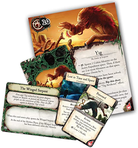 Fantasy Flight Games Eldritch Horror Forsaken Lore Board Game Expansion Adults Family Ages 14 Plus 1 to 8 Players Avg Playtime 2 to 4 Hours EH02