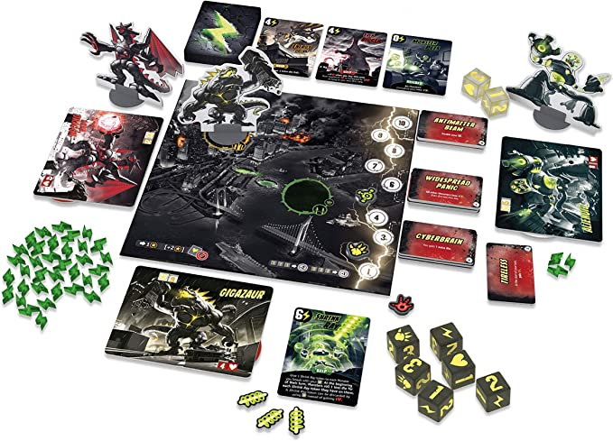 IELLO King of Tokyo Dark Edition, Limited Edition, Upgraded Components, Features a New Mechanic, 30 Minute Play Time, 2 to 6 Players, Ages 8 and Up