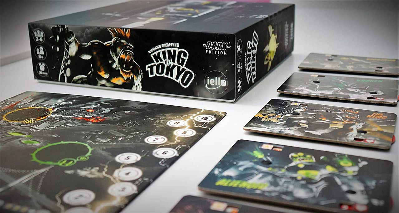 IELLO King of Tokyo Dark Edition, Limited Edition, Upgraded Components, Features a New Mechanic, 30 Minute Play Time, 2 to 6 Players, Ages 8 and Up