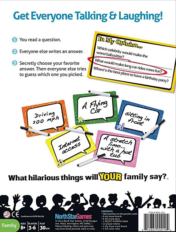 North Star Games Say Anything Family Edition Fun Card Game with Get to Know Questions NSG-250