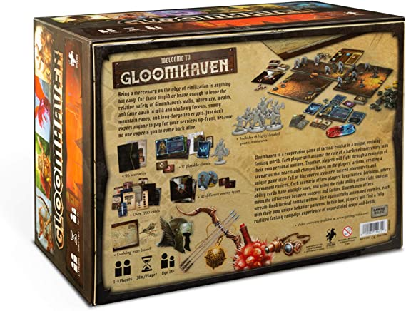 Cephalofair Games Gloomhaven Multi-Award-Winning Strategy Boxed Board Game for ages 12 & Up, Multicolor