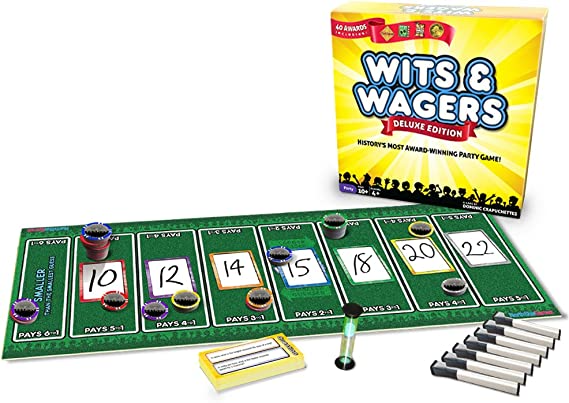 North Star Games Wits & Wagers Deluxe Edition Kid-Friendly Party and Trivia Board Game NSG-110