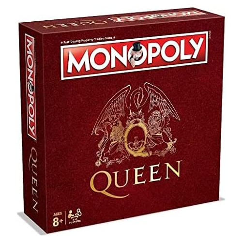 Monopoly Queen | Collectible Monopoly Game Featuring British Rock and Roll Band | Custom Game Board Featuring Familiar Artwork, Arenas, and More