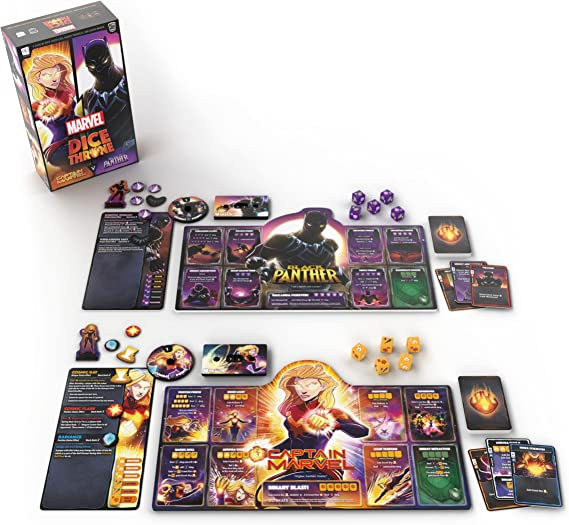 The OP Marvel Dice Throne 2 Hero Box Captain Marvel Black Panther Standalone Competitive Dice Game USODT011752